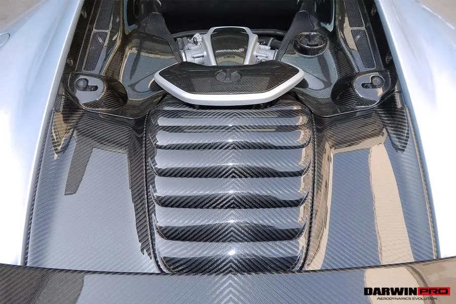 Darwinpro 2011-2017 Mclaren 650S/Mp4 12C Autoclave Carbon Fiber Armadillo Engine Cover Replacement 1