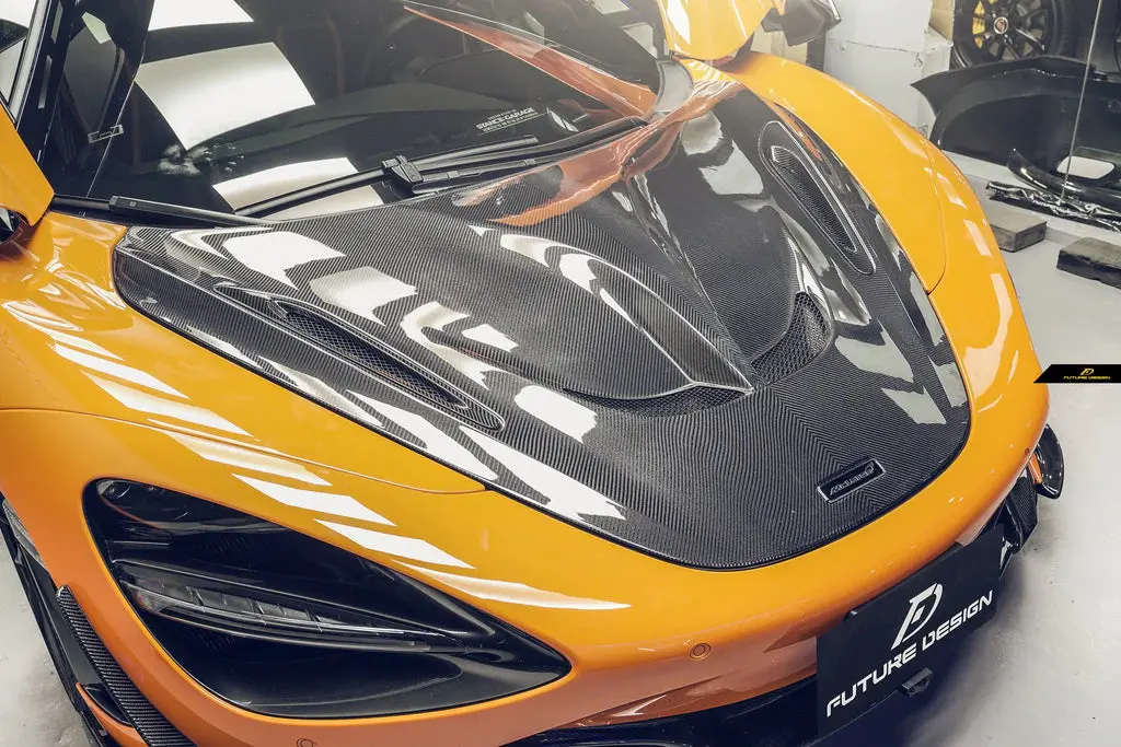 Future Design Carbon Fiber Front Hood Bonnet For Mclaren 720S 1