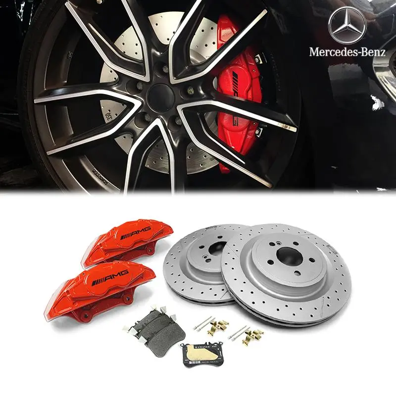 Mercedes Benz Retrofit Amg A45 Cla45 Front 4 Pot Brake Kit (Red) W/ 350Mm Disc For W177 A250 C118 Cla250 / W447 Vito / H243 Eqa / X243 Eqb 1