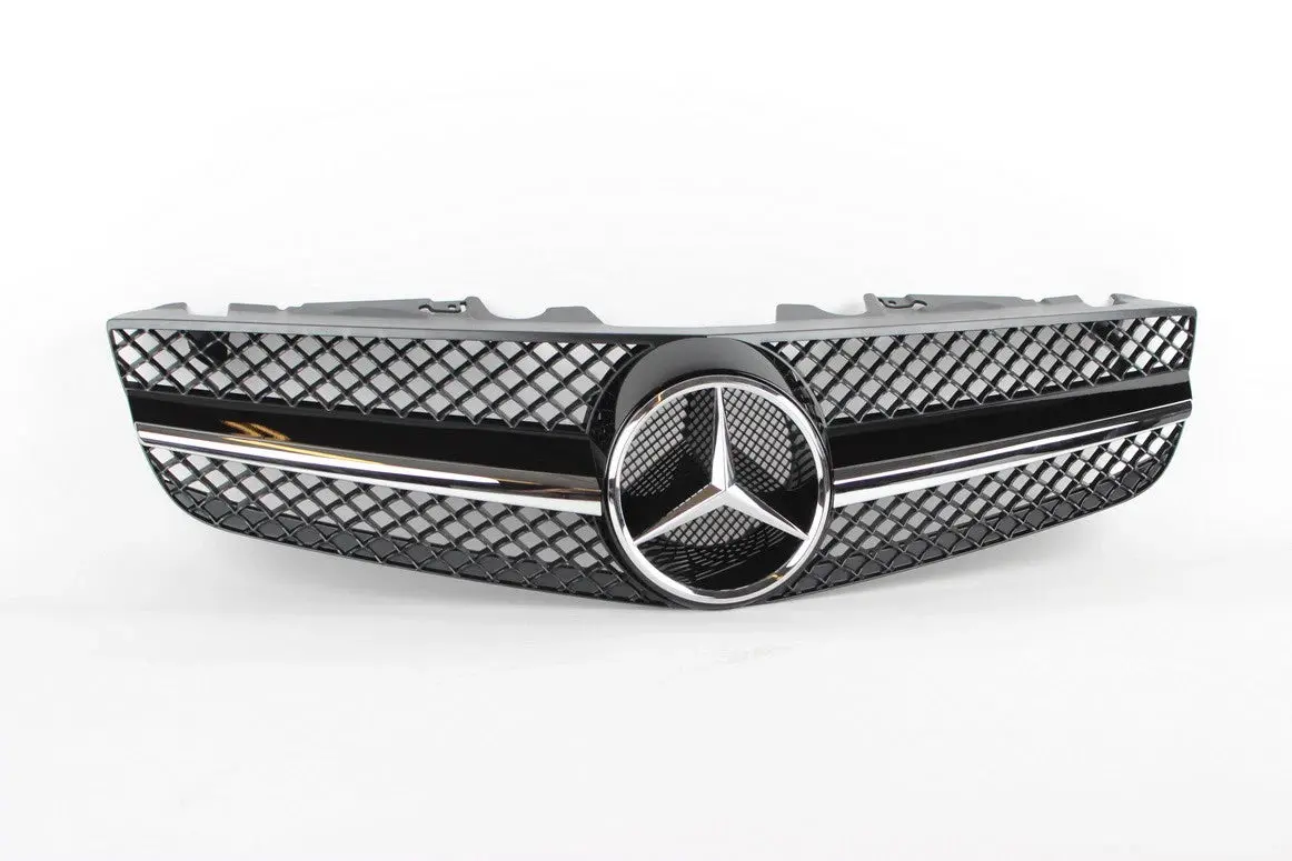 Mercedes Sl-Class R230 Facelift 2009-2012 Amg Style Front Center Grill 1
