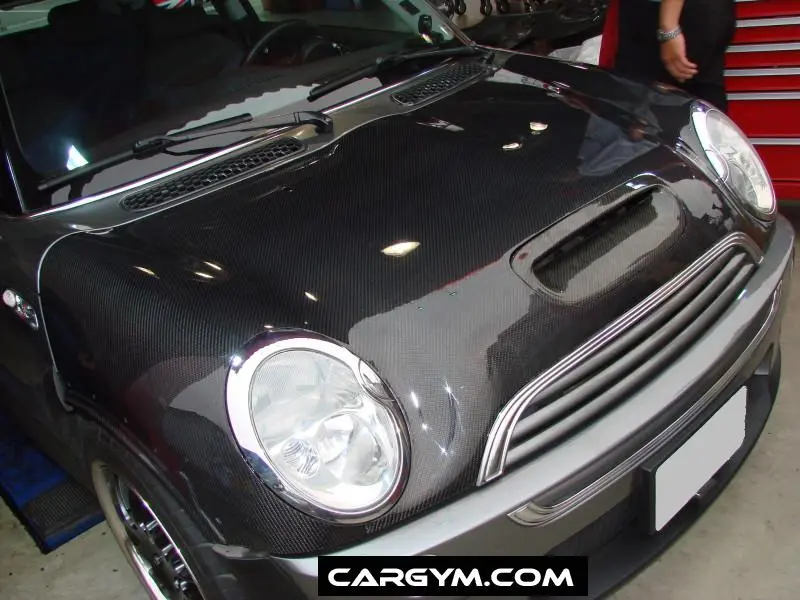 Mini Cooper S R50 R52 R53 Carbon Fiber Hood 1