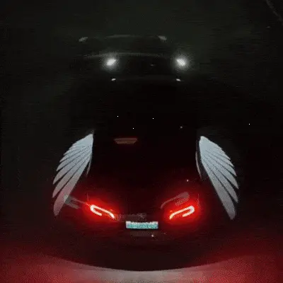 Angel Wings Rearview Mirror Welcome Light For Model 3 Highland & Model Y Juniper | Tesery 1
