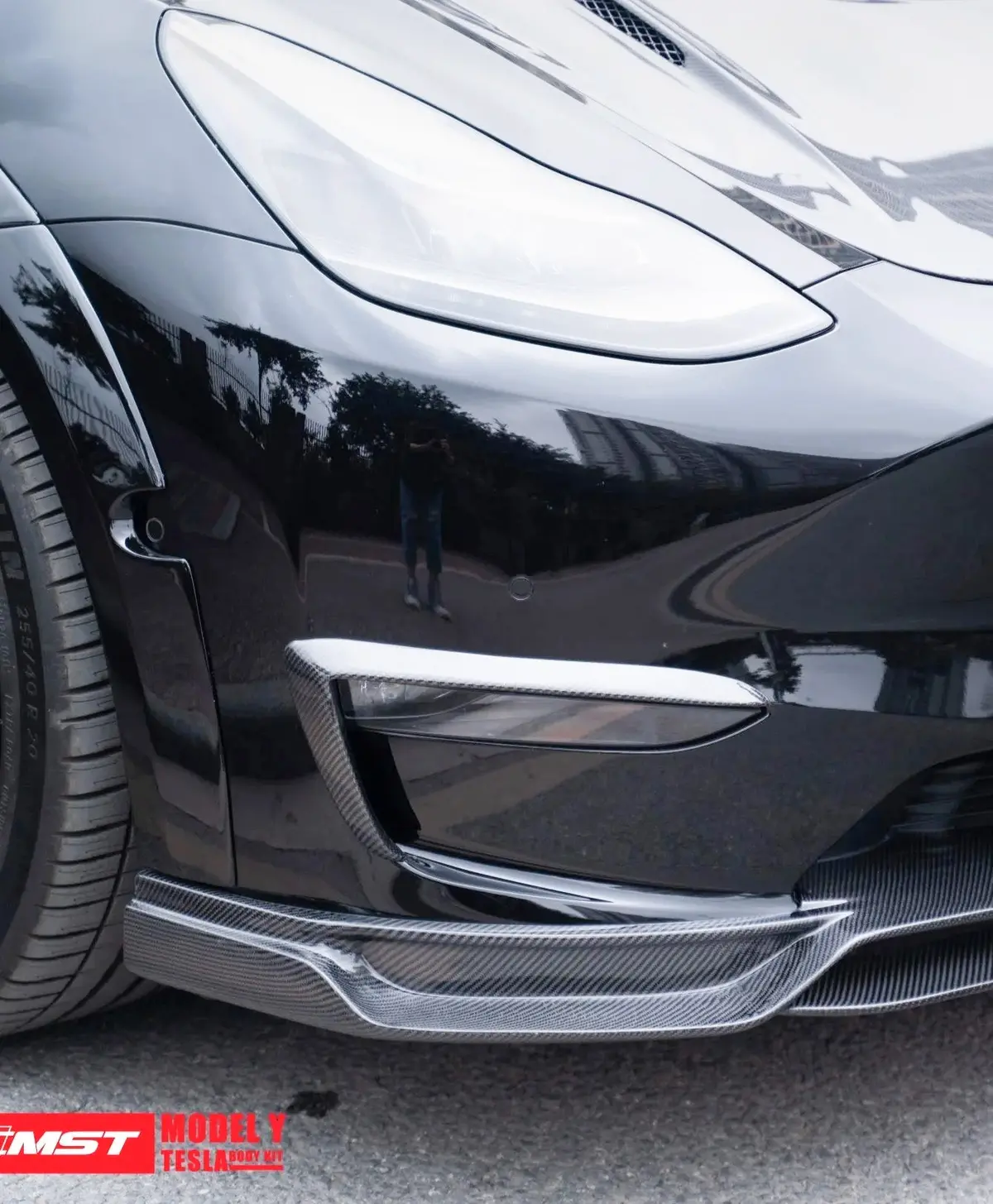 Cmst Tuning Carbon Fiber Upper Valences Ver.1 For Tesla Model Y 1
