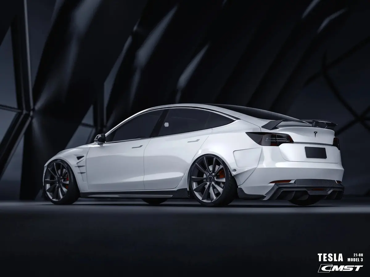 Cmst Tesla Model 3 Carbon Fiber Rear Diffuser Ver.5 1