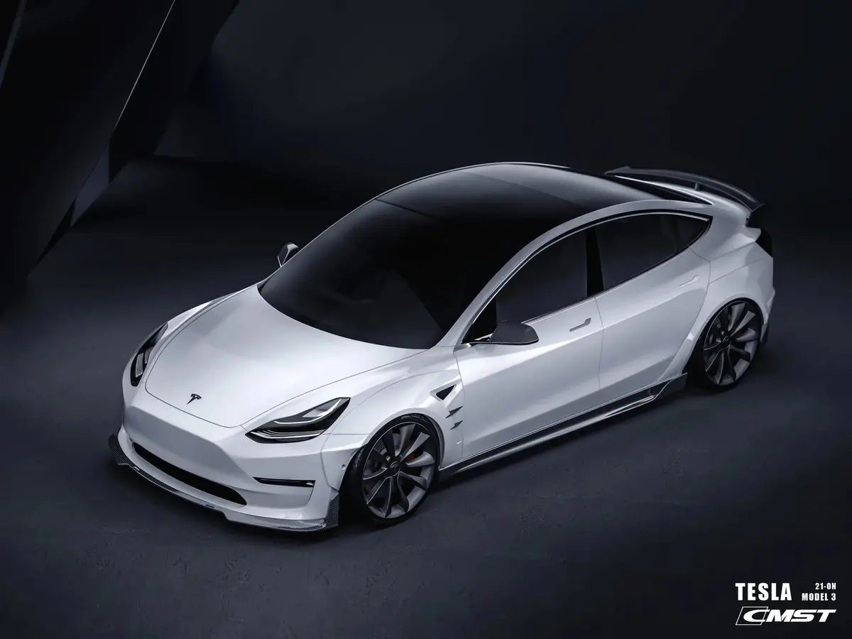 Cmst Tesla Model 3 Carbon Fiber Side Skirts Ver.4 1