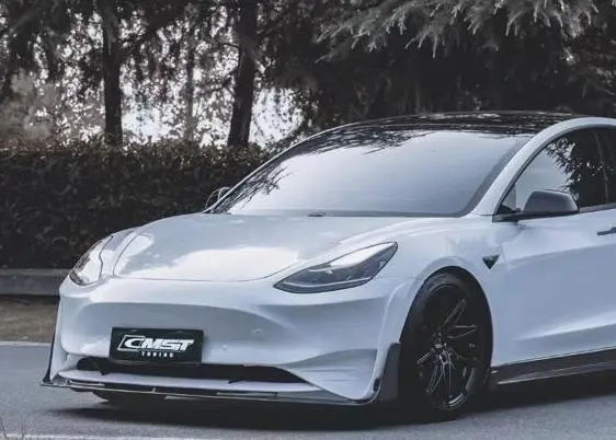 Cmst Tuning Carbon Fiber Front Bumper & Front Lip For Tesla Model 3 Ver.2 1