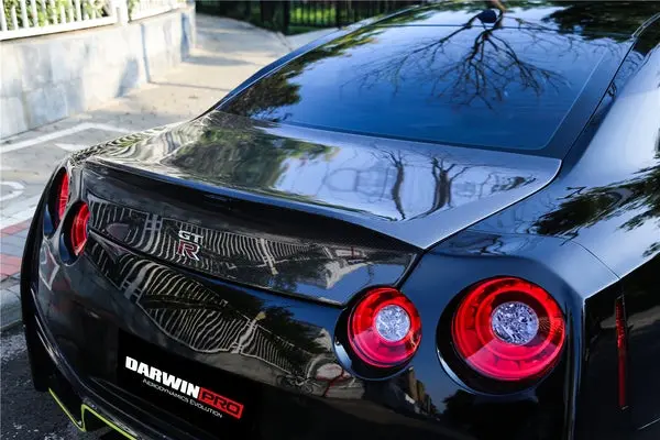 Darwinpro 2008-2022 Nissan Gtr R35 Cba/Dba/Eba Dlk Style Carbon Fiber Trunk 1
