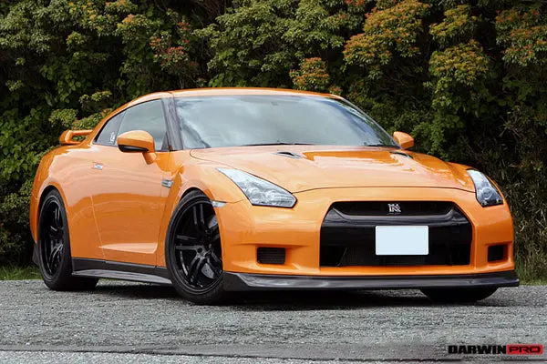 Darwinpro 2008-2011 Nissan Gtr R35 Cba Zele Style Carbon Fiber Front Lip 1
