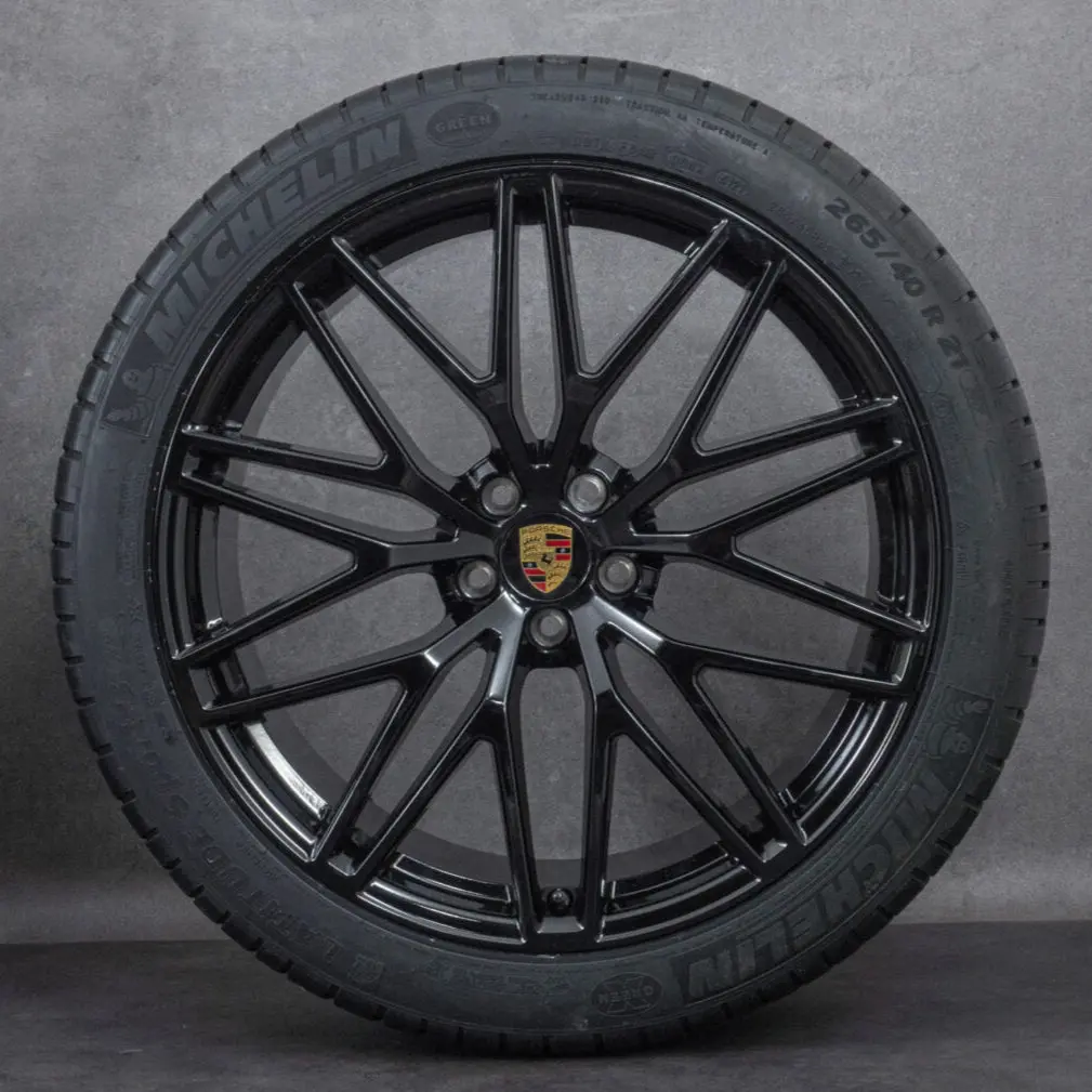 (Demo Car Wheels) 21” Porsche Macan Iii Rs Spyder Design Oe Complete Wheels Set 1