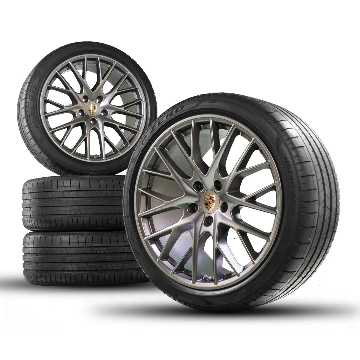 21” Porsche Panamera Sport Design Oe Complete Wheels Set 1