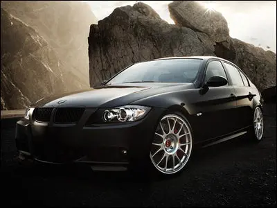 Bmw E90 3-Series Sedan Front Shallow Black Grill 2005+ 1