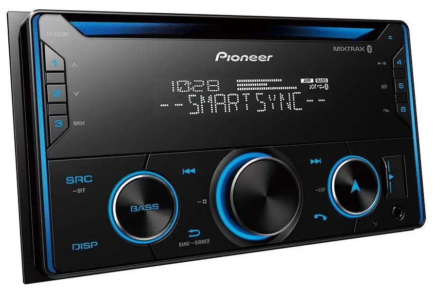 Pioneer Pc-Fh-S520bt Double Din Cd Receiver, Smart Sync W/ Built-In Bluetooth Ddin 1