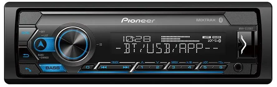 Pioneer Pc-Mvh-S320bt Shallow Chassis Mechless Digital Media, Smart Sync App Compatible Am/Fm/Bt/Aux/Usb Radio Sdin 1