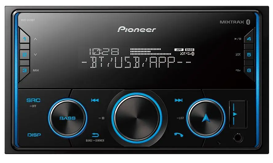 Pioneer Pc-Mvh-S420bt Double Din Mechless Digital Media Receiver, Smart Sync App Compatible W/ Built-In Bluetooth Ddin 1