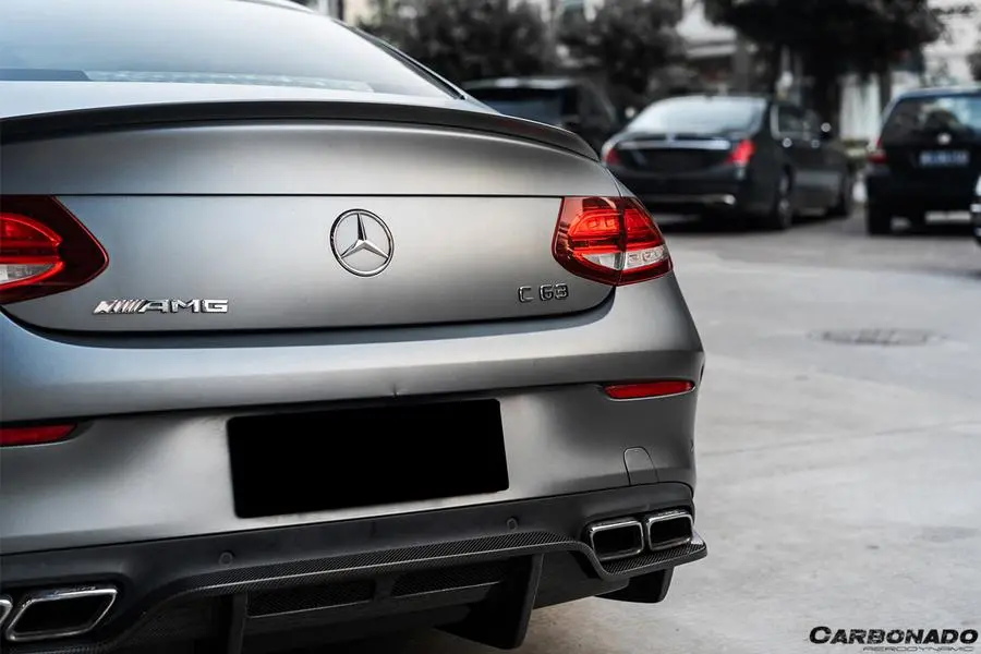Carbonado 2015-2018 Mercedes Benz W205 C63/S Amg Coupe Ps Style Rear Diffuser 1