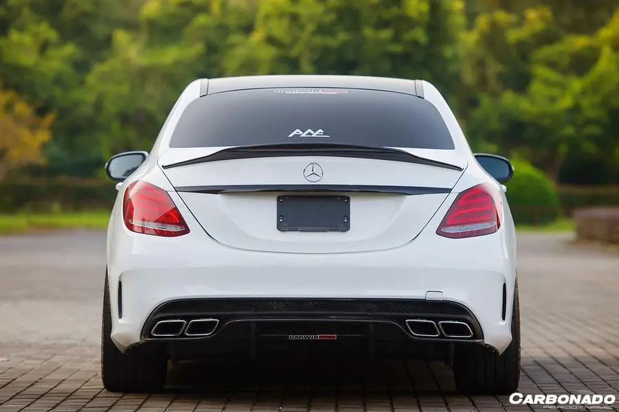 Carbonado 2015-2021 Mercedes Benz C-Class W205 Sedan Ps Style Trunk Spoiler 2