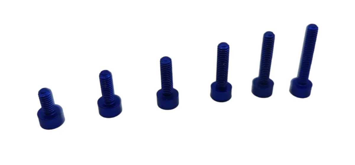 Blue Cap Head Aluminum Screw Pack -10Pcs (Blue) 1