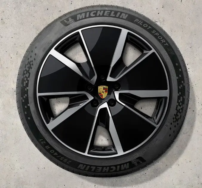 21” Porsche Macan Ev Aero Turbo Design Oe Wheels Set 1