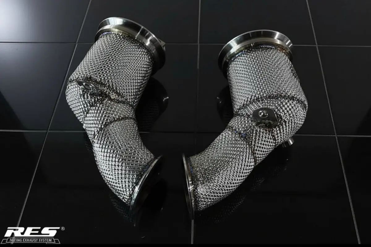 Res Exhaust Ss304 Downpipe W/ Opf For Porsche Panamera 976 4.0T V8 1