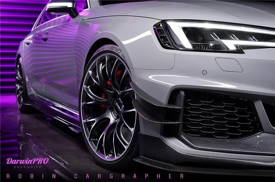 Darwinpro 2017-2019 Audi Rs4 B9 Bkss Style Front Canards 1