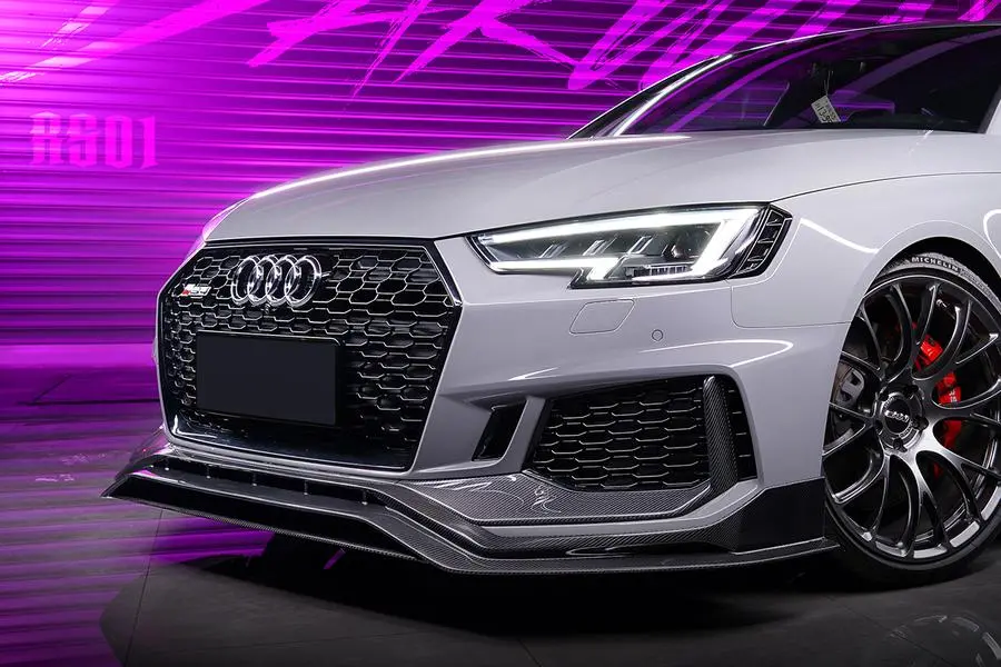 Darwinpro 2020-2022 Audi Rs4 B9.5 Bkss Style Carbon Fiber Front Lip 1