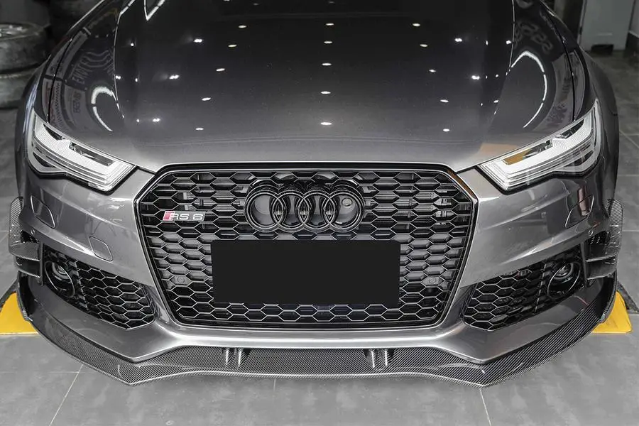 Carbonado 2013-2018 Audi Rs6 Avant Bs Style Carbon Fiber Front Lip 1