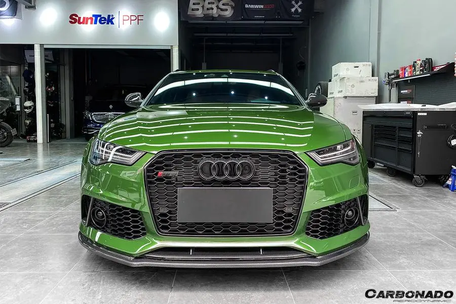 Carbonado 2013-2018 Audi Rs6 Avant Mn Style Carbon Fiber Front Lip 1