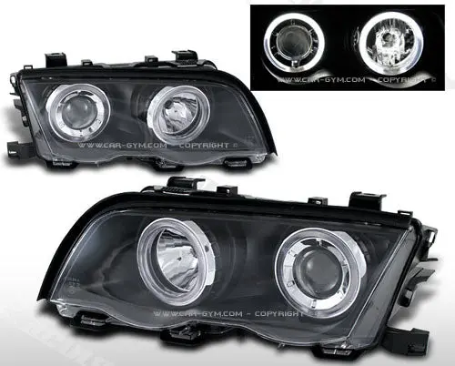 Bmw E46 98-01 3-Series Sedan Projector Headlight Ccfl Angel Eyes 1