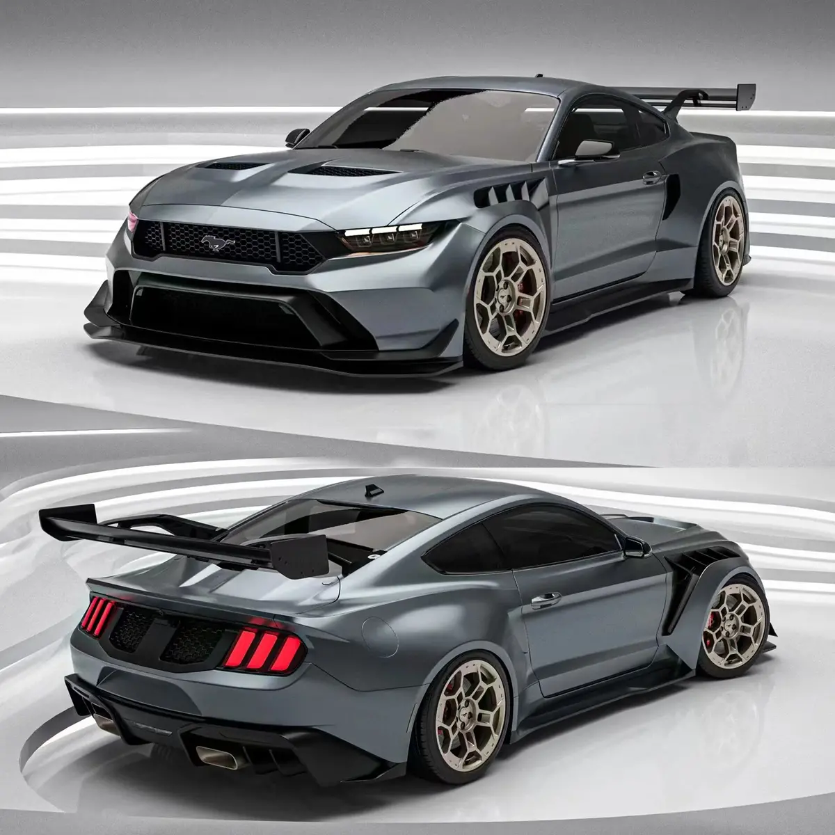 Robot Craftsman Ford Mustang V5 Gtd Widebody Kit For S550.1 & S550.2 1