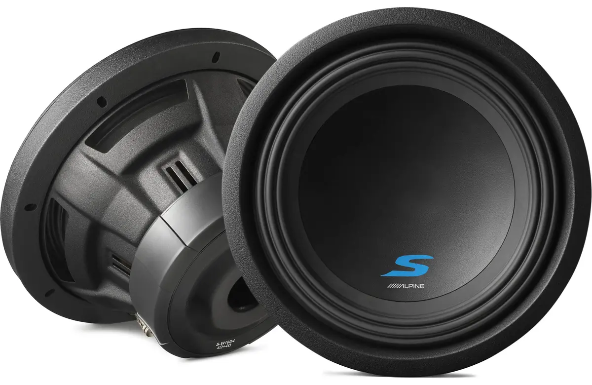 Alpine S-W10d4 10" Subwoofer S-Series W / Dual 4-Ohm Voice Coils 1