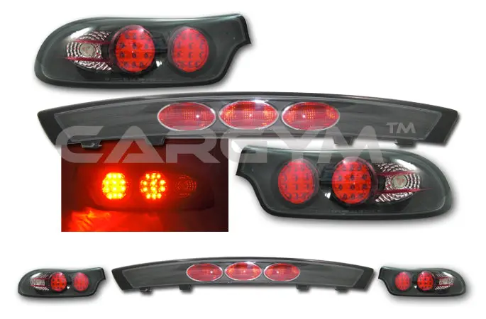 Mazda Rx7 1992-2002 Black Led Taillight + Center Garnish 1