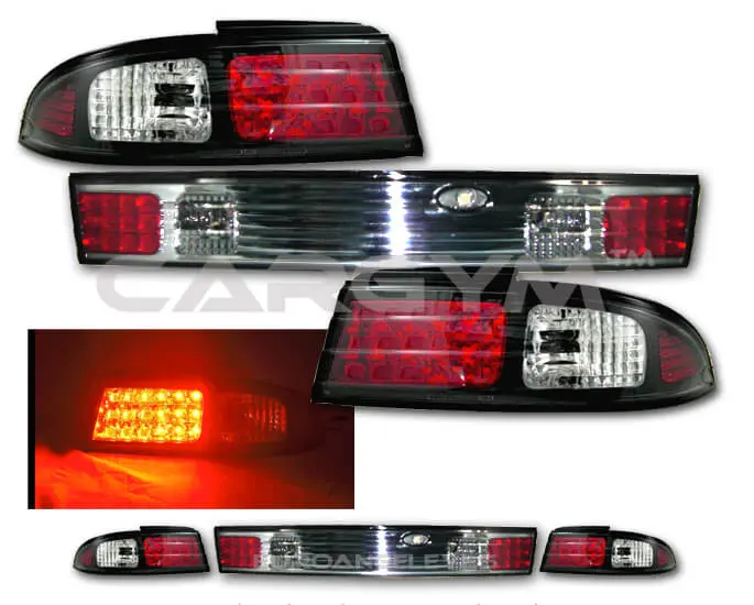 Nissan S14 200Sx Black Led Tail Lights & Center Garnish 1
