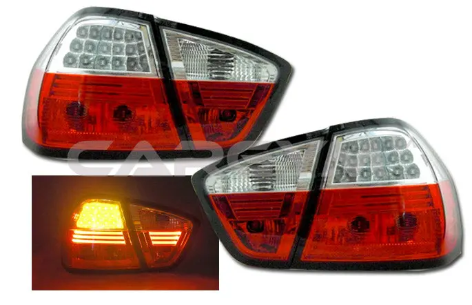 Bmw E90 3-Series Led Turn Signal And Led Taillight (Red & Clear) 1