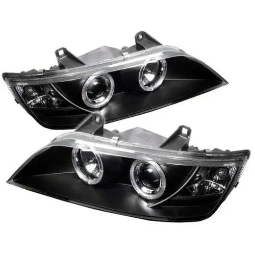 Bmw Z3 96-02 Black Housing Projector Headlight Led Angel Eyes 1