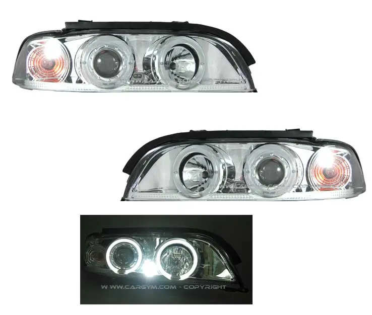 Bmw E39 97-03 5-Series Projector Headlight With Led Angel Eyes 1