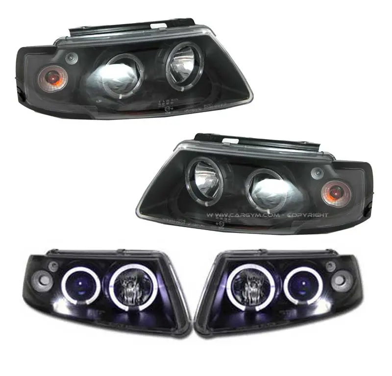 Volkswagen Passat 97-00 4D/5D Projector Headlight W/ Angel Ring 1