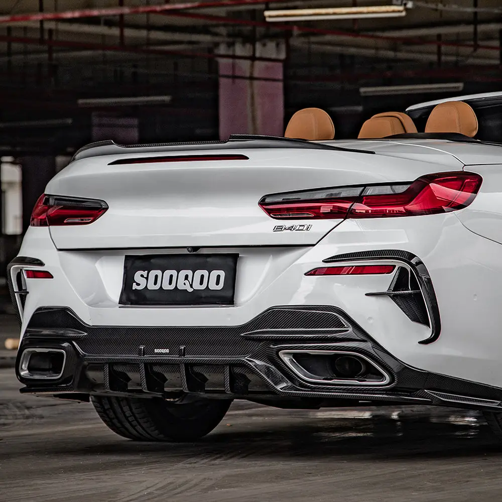 Sooqoo Bmw 8-Series G16 Dry Carbon Fiber Rear Diffuser 1