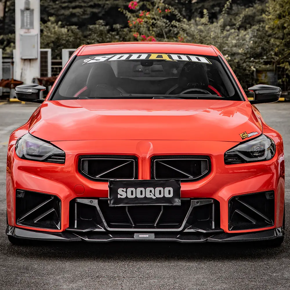 Sooqoo Bmw M2 G87 Dry Carbon Fiber Sq-B Front Lip Spoiler 1