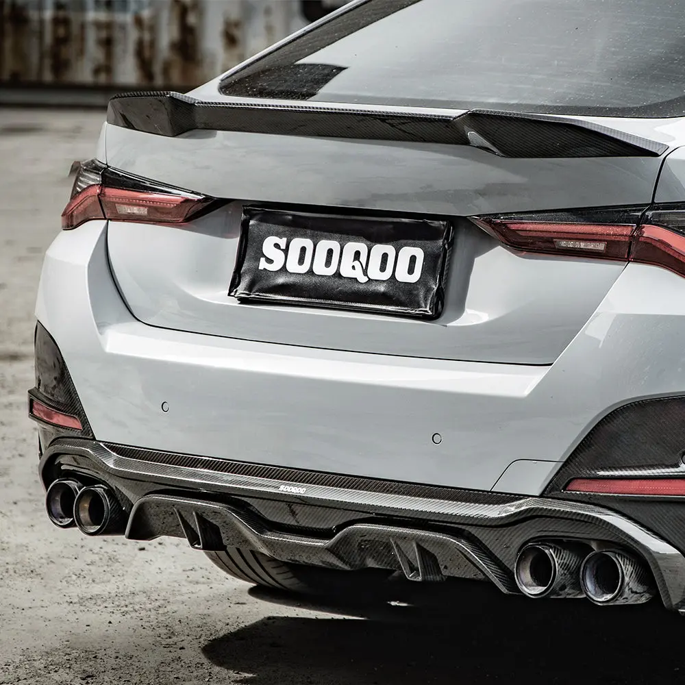 Sooqoo Bmw 4-Series G26 Dry Carbon Fiber Dual Tips Rear Diffuser 1