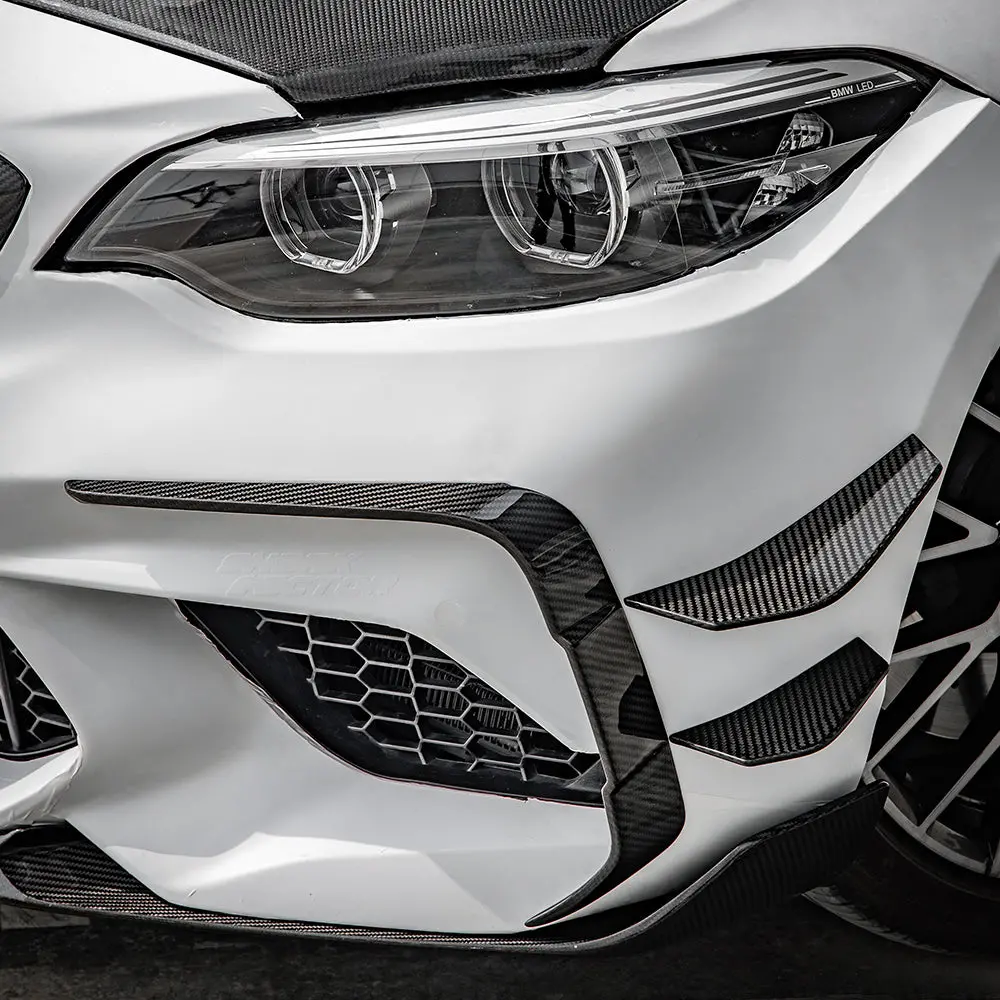 Sooqoo Bmw M2 F87c Dry Carbon Fiber Front Vent Trim 1
