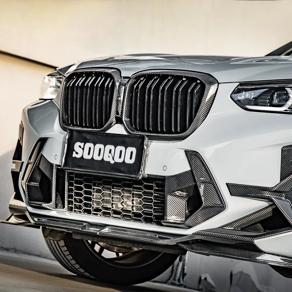 Sooqoo Bmw X3m F97 X4m F98 Lci Dry Carbon Fiber Front Lip Spoiler 1
