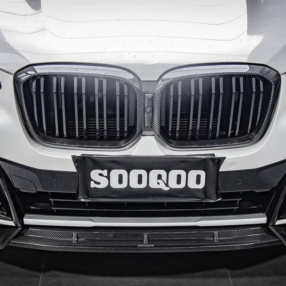 Sooqoo Bmw X3 G01 / X4 G02 Lci Dry Carbon Fiber Front Lip Spoiler 1