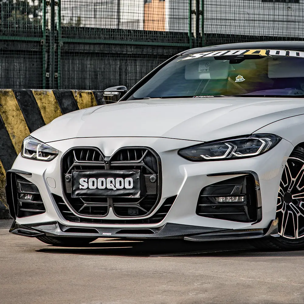 Sooqoo Bmw 4-Series G22 G23 Dry Carbon Fiber Front Lip Spoiler 1