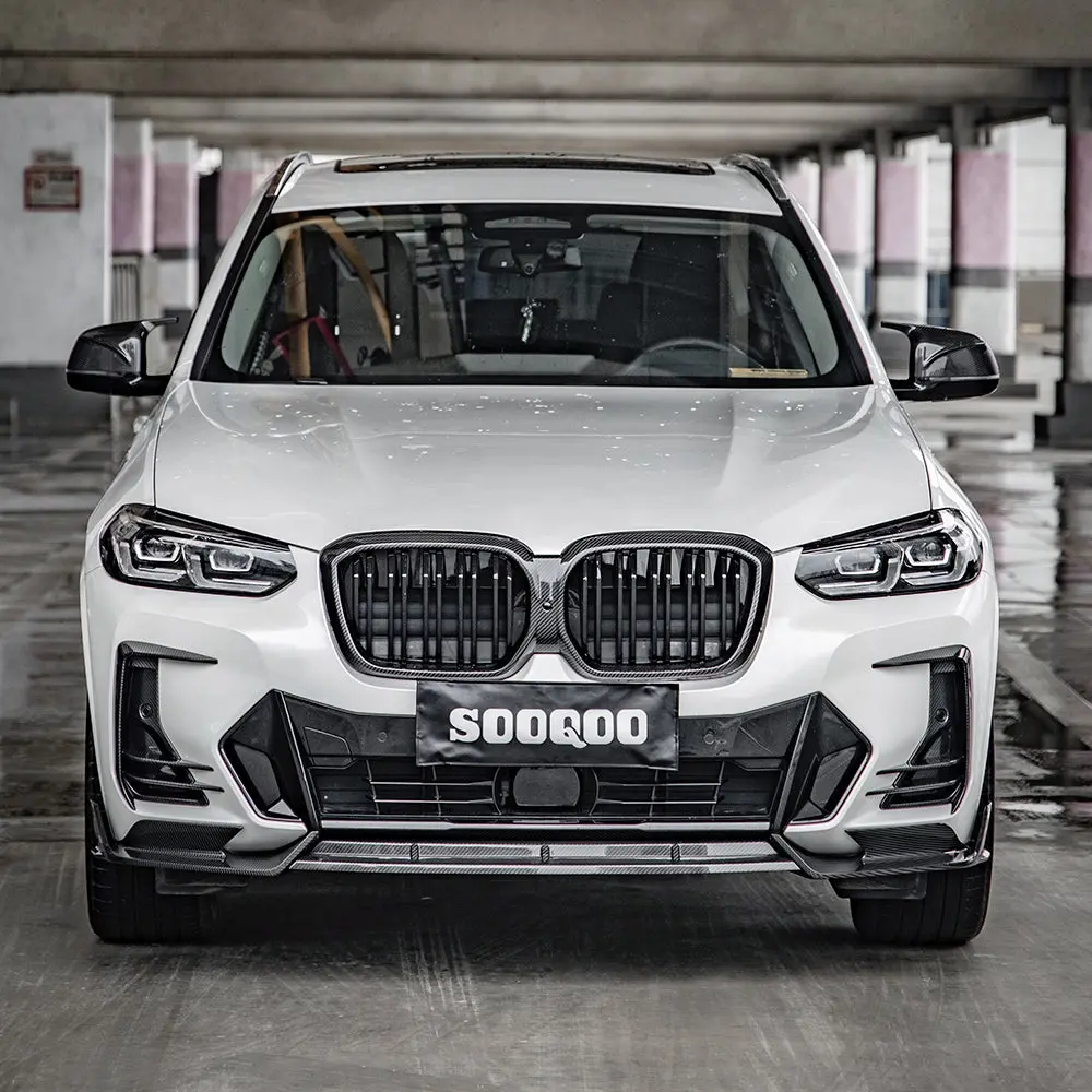 Sooqoo Bmw Ix3 Dry Carbon Fiber Front Lip Spoiler 1