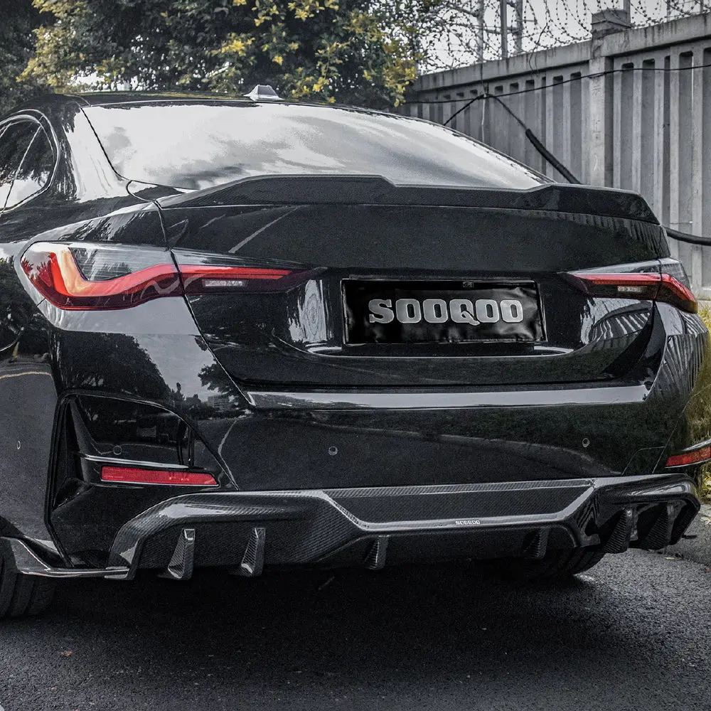Sooqoo Bmw I4 G26 Dry Carbon Fiber Rear Diffuser 1