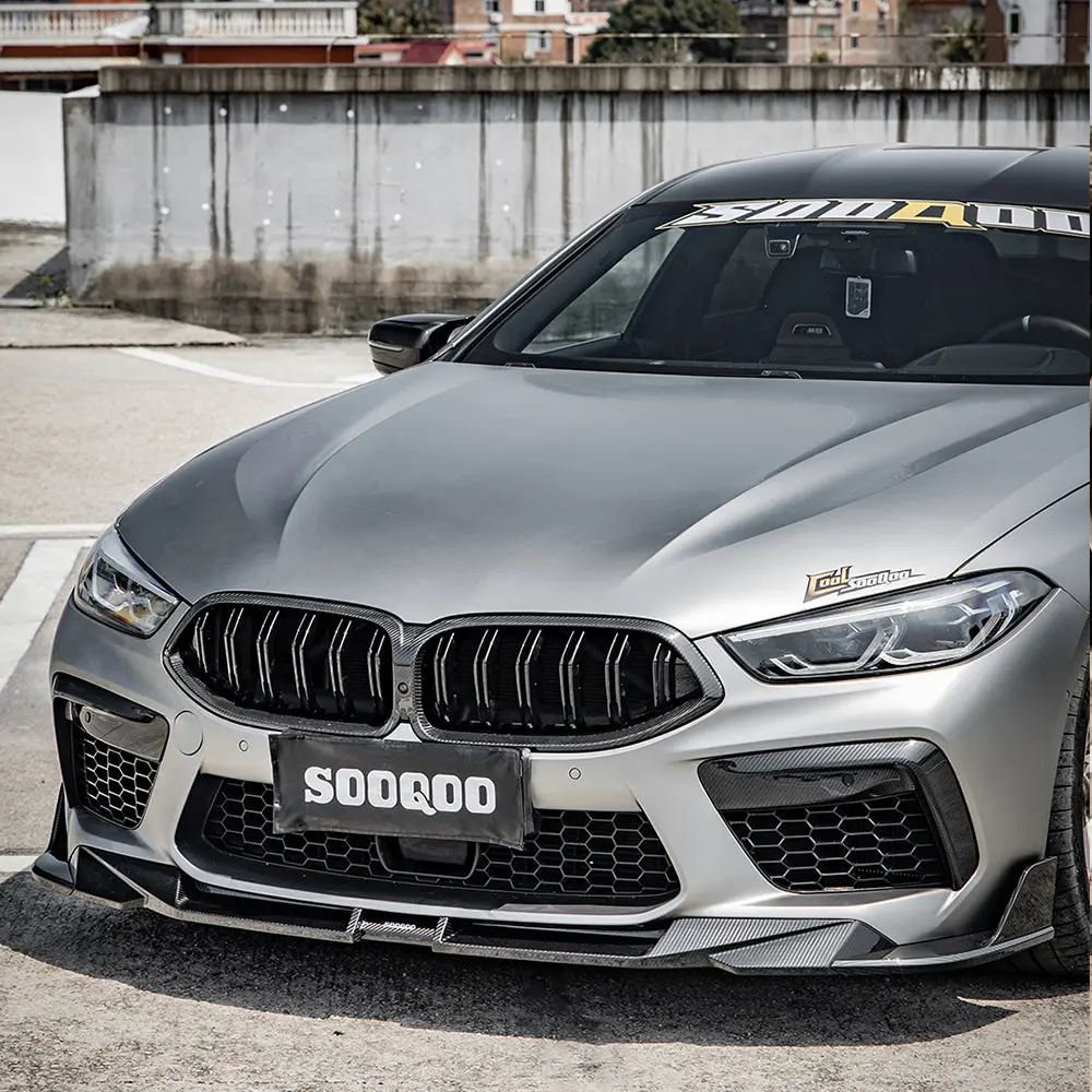 Sooqoo Bmw M8 F91 F92 F93 Dry Carbon Fiber Front Lip Spoiler 1