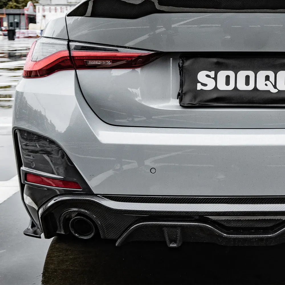 Sooqoo Bmw 4-Series G26 Dry Carbon Fiber Single Tip Rear Diffuser 1