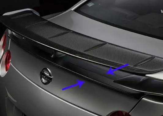 Nissan Gtr R35 W Style Carbon Fiber Rear Trunk Lip Spoiler 1