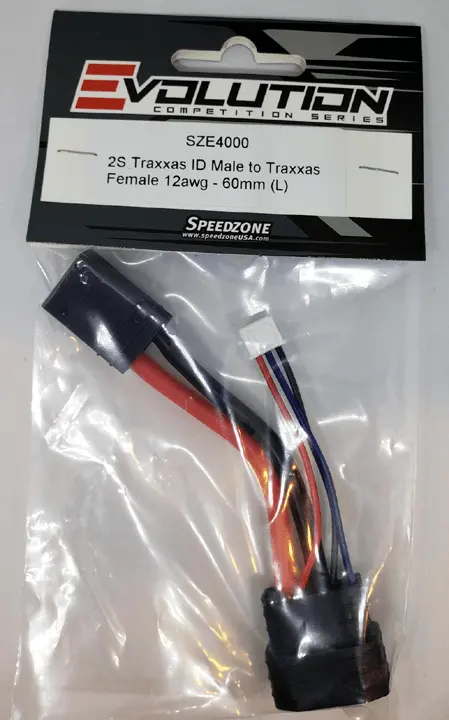 Sze4000 2S Traxxas Id Male To Traxxas Female Adapter - 12 Awg Wire 1