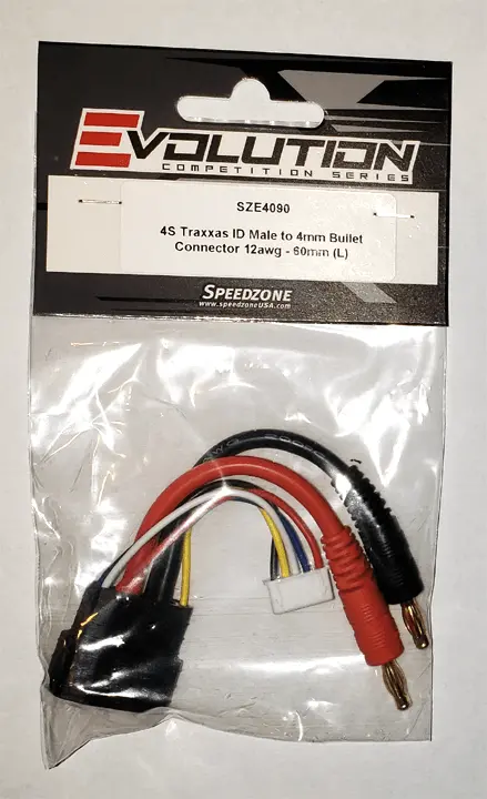 Sze4090 4S Traxxas Id Male To 4Mm Bullet Charge Connector 1